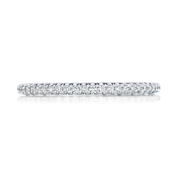French Pavé Diamond Wedding Band - 1.5mm
