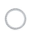 French Pavé Diamond Wedding Band - 1.5mm - Image 2
