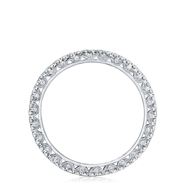 French Pavé Diamond Wedding Band - 1.5mm - Image 2