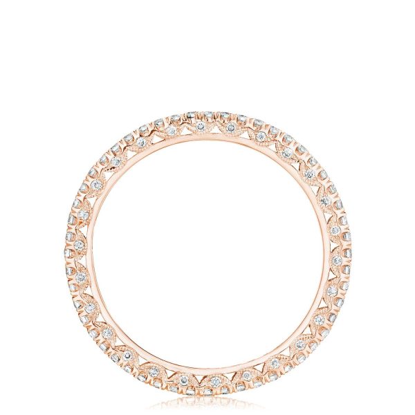 French Pavé Diamond Wedding Band - 1.5mm - Image 2