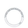 French Pavé Diamond Wedding Band - 2.5mm - Image 2