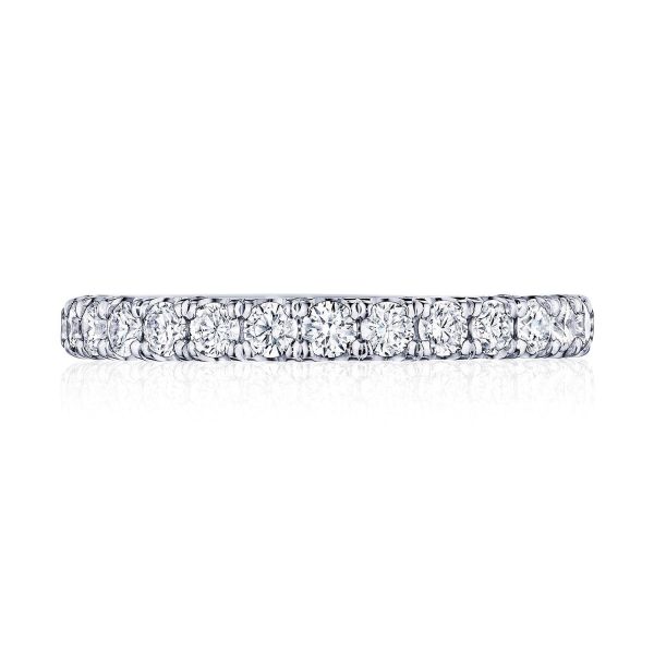 French Pavé Diamond Wedding Band - 2.5mm