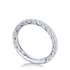 French Pavé Diamond Wedding Band - 2.5mm - Image 2