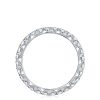 French Pavé Diamond Wedding Band - 2.5mm - Image 2