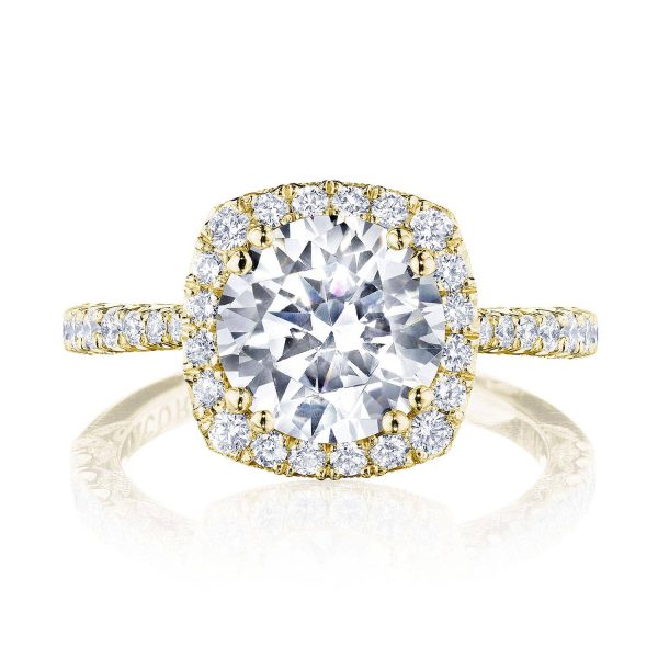 Round with Cushion Bloom Engagement Ring