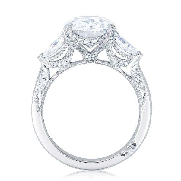 Oval 3-Stone Engagement Ring - Image 2