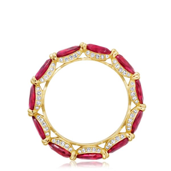 Pear Cut Ruby Eternity Band - Image 2