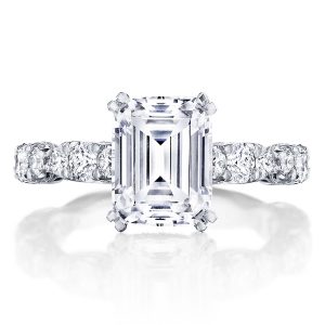 Emerald Solitaire Engagement Ring