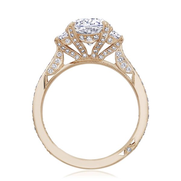Oval 3-Stone Engagement Ring - Image 2