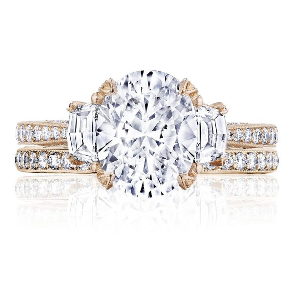 Oval 3-Stone Engagement Ring - Image 3