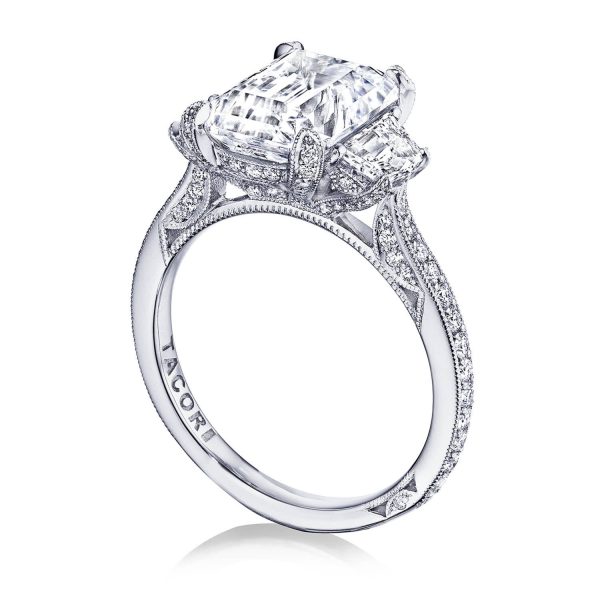 Emerald 3-Stone Engagement Ring - Image 4