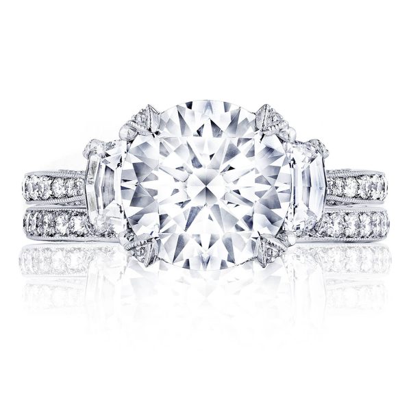 Round 3-Stone Engagement Ring - Image 3