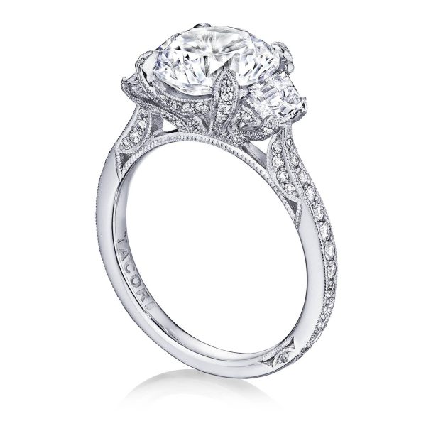 Round 3-Stone Engagement Ring - Image 4