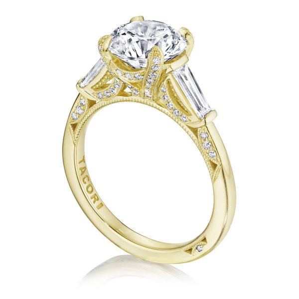 Round 3-Stone Engagement Ring - Image 4