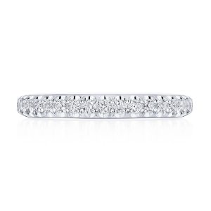 Single Row Pavé Wedding Band