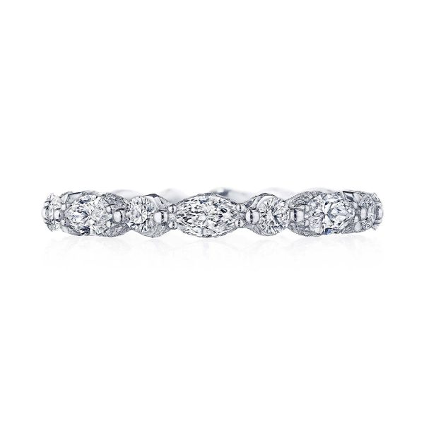 Marquise and Round Diamond Eternity Band