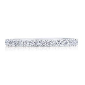 French Pavé Diamond Wedding Band