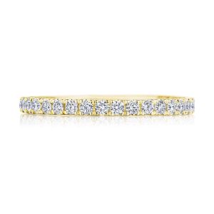 French Pavé Diamond Wedding Band