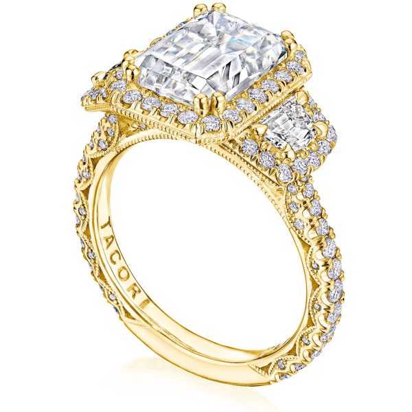 Emerald 3-Stone Engagement Ring - Image 3