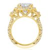Round 3-Stone Engagement Ring - Image 2