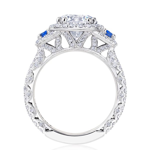 Round 3-Stone Engagement Ring - Image 2
