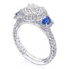 Round 3-Stone Engagement Ring - Image 3