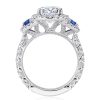Oval 3-Stone Engagement Ring - Image 2