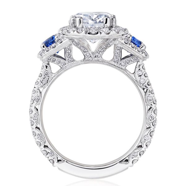 Oval 3-Stone Engagement Ring - Image 2