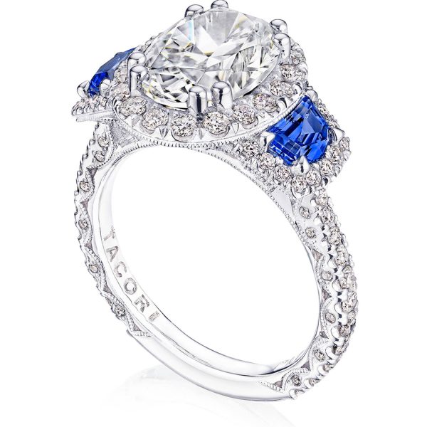 Oval 3-Stone Engagement Ring - Image 3