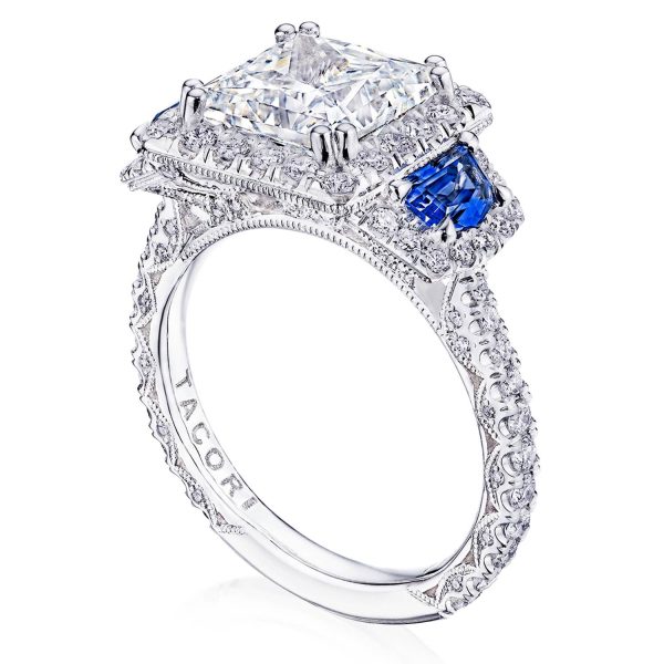 Princess 3-Stone Engagement Ring - Image 3
