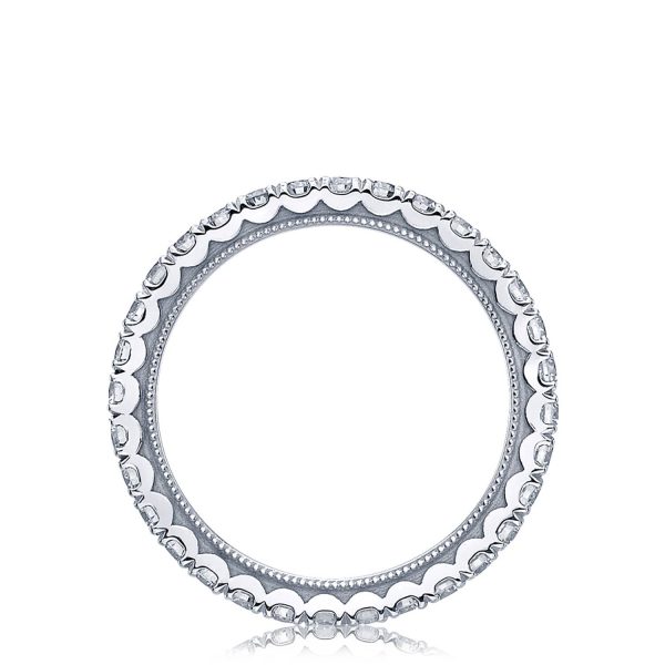 French Pavé Diamond Wedding Band - Image 2