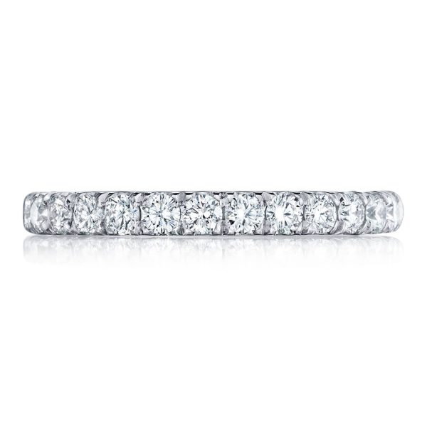 French Pavé Diamond Wedding Band - 2.5mm