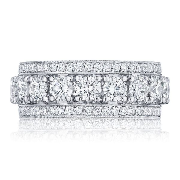 Multi-dimensional Round Brilliant Diamond Eternity Band