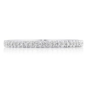 French Pavé Diamond Wedding Band