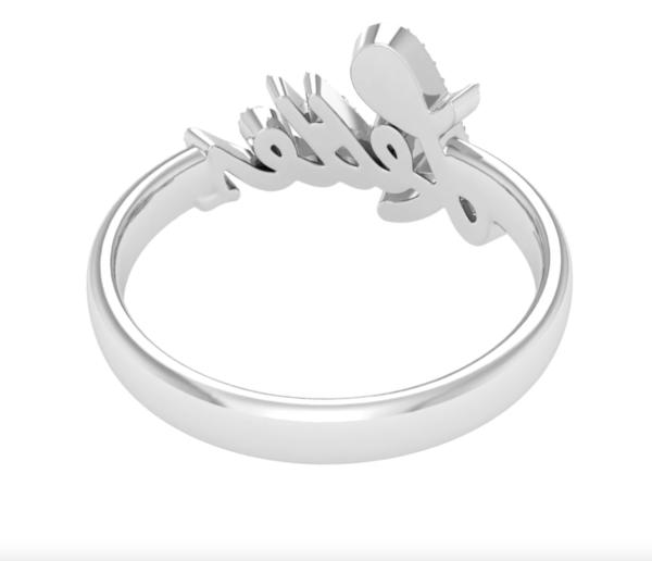 White Gold Diamonds & Rubies "Lettes" Ring - Image 4