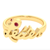 Gold Ruby "Lettes" Ring