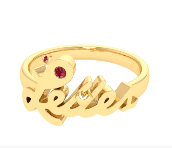 Gold Ruby "Lettes" Ring