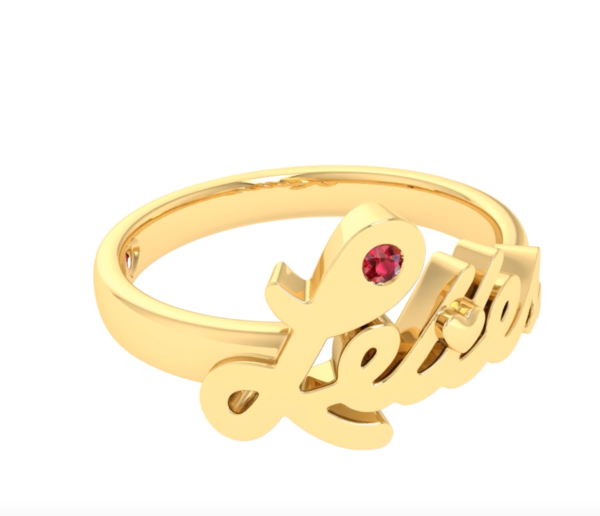 Gold Ruby "Lettes" Ring - Image 2