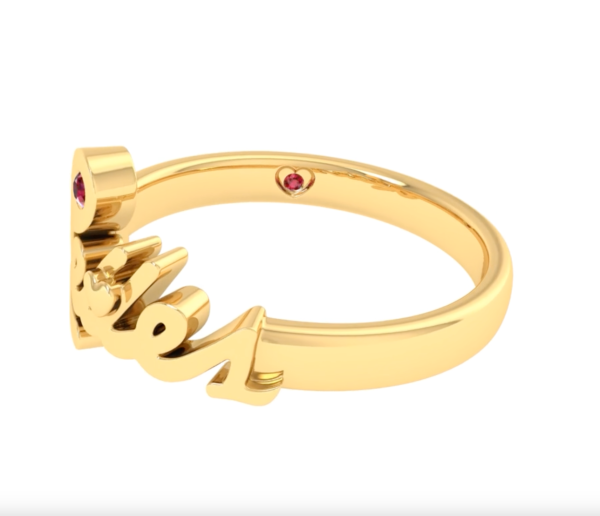 Gold Ruby "Lettes" Ring - Image 3