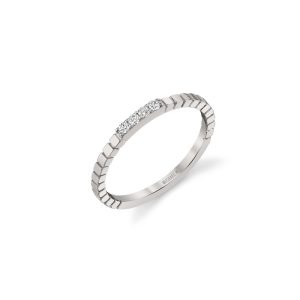Etched Four Diamond Band