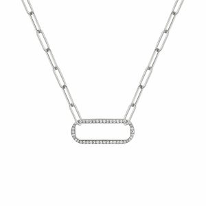Pave Singleton Necklace