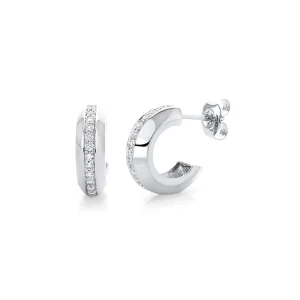 Small Pavé Luxe Link Hoops