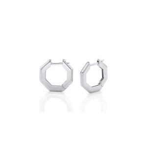 Small Octave Knifed Hoop Earrings