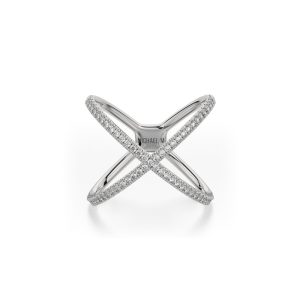 Open Criss Cross Diamond Ring