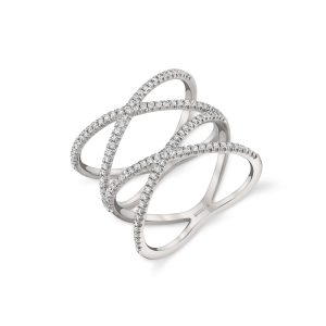 Double Diamond Criss Cross Ring