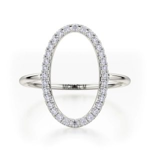 Open Oval Diamond Ring