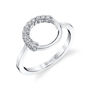 Open Circle Diamond Ring