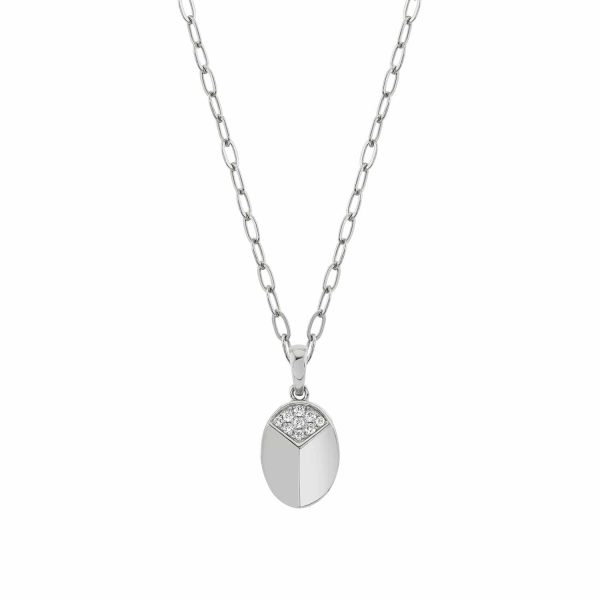 Carve Pendant with Pavé