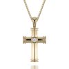 Single Diamond Cross Pendant - Image 3