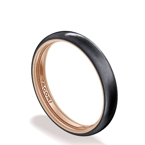 Titanium Two-Tone Round Wedding Band - 4mm - Image 3
